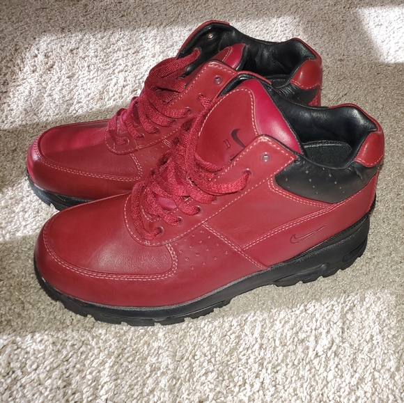 burgundy acg boots